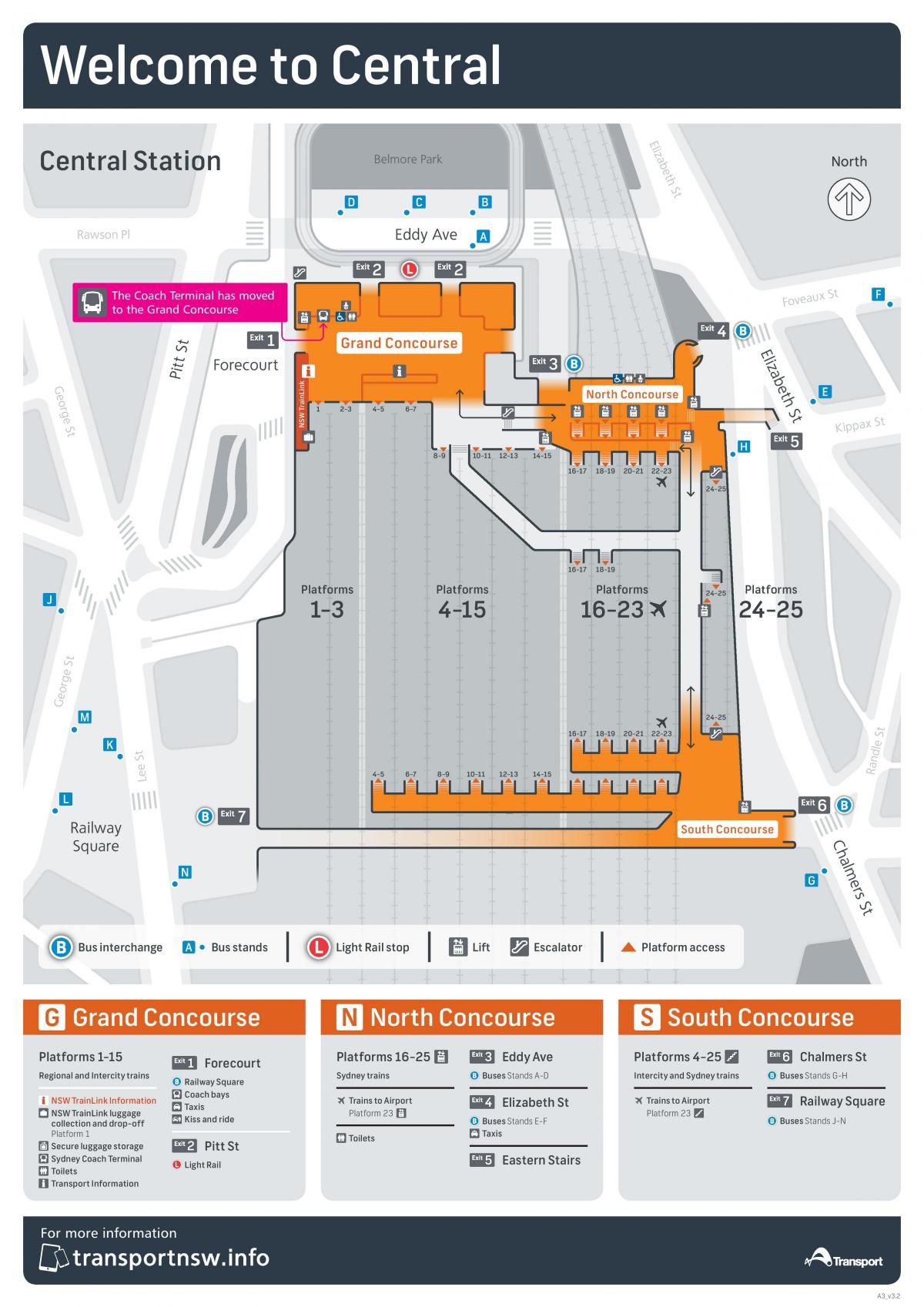 map of central station sydney