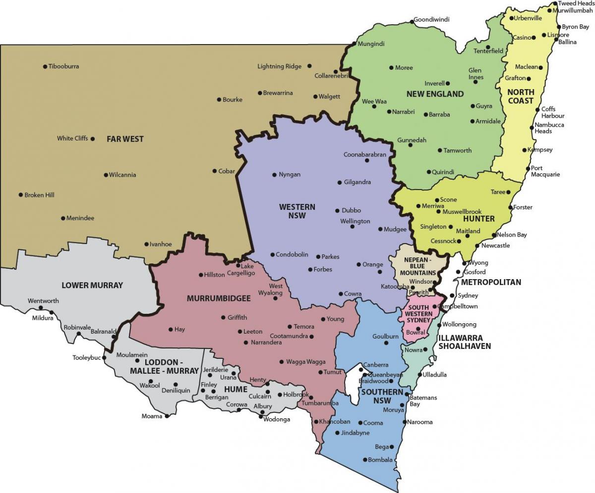 Map Of Nsw Nsw Australia Map Australia