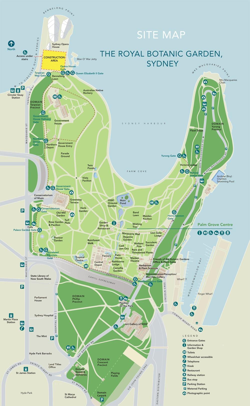 Royal Botanic Gardens Map Sydney Botanical Gardens Map Australia 