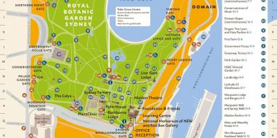 Sydney botanic gardens map - Royal botanic gardens sydney map (Australia)