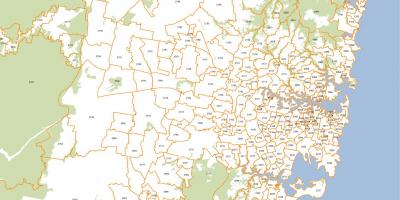 Map of sydney postcodes