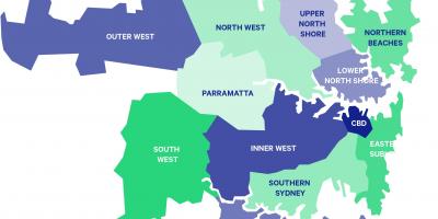 Sydney suburb map