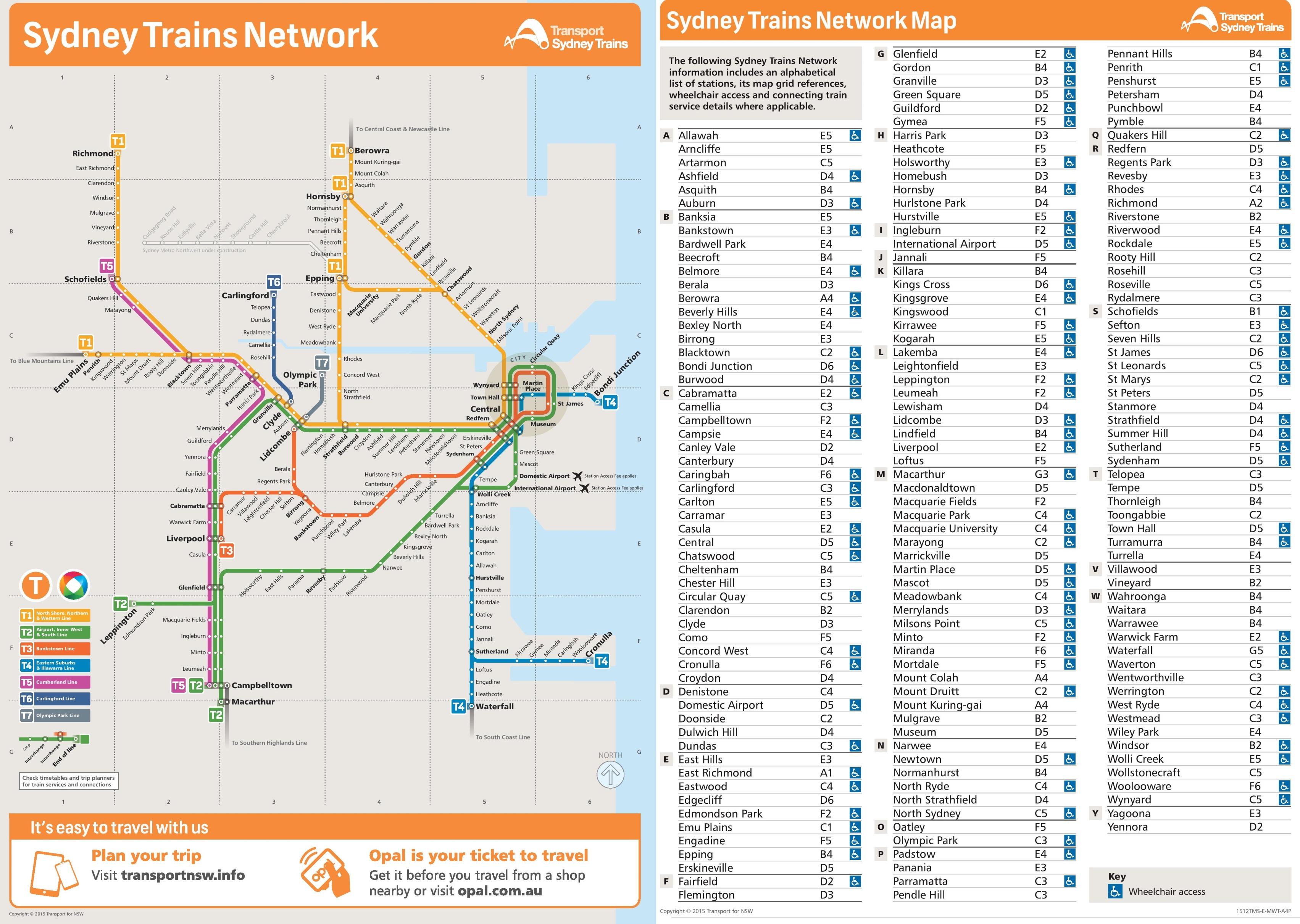 Sydney Rail Map Rail Map Sydney Australia   Sydney Rail Map 