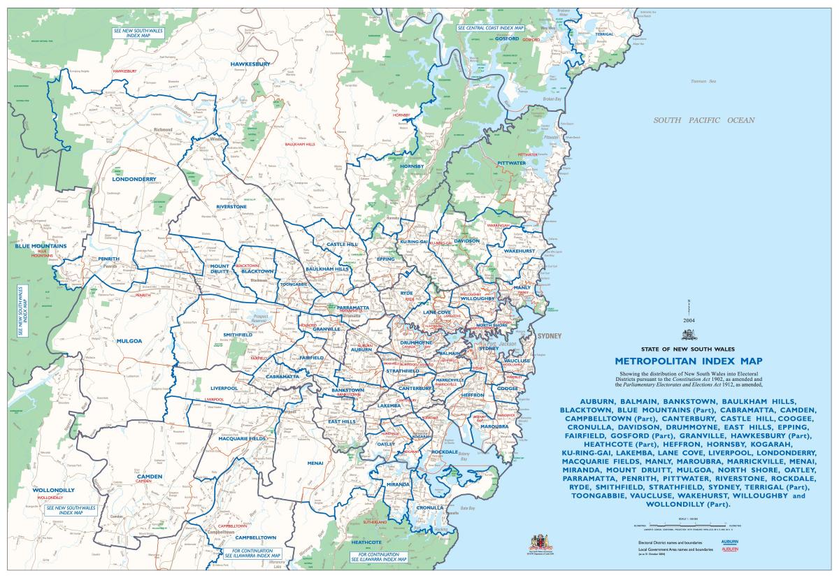 Map of sydney suburbs - Sydney map suburbs (Australia)