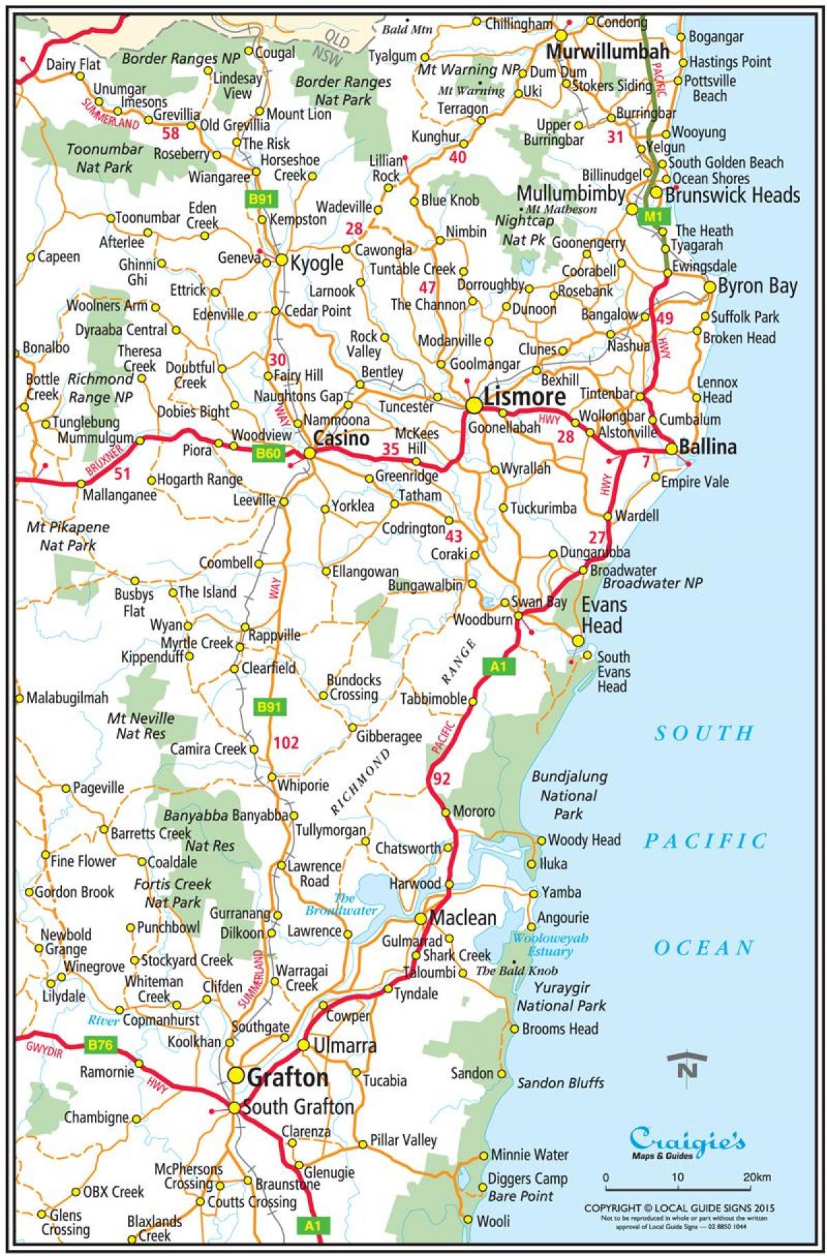 Northern Nsw Map 