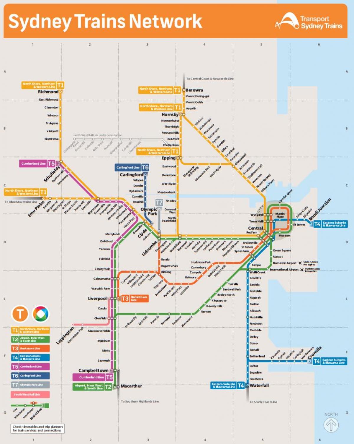nsw train map sydney