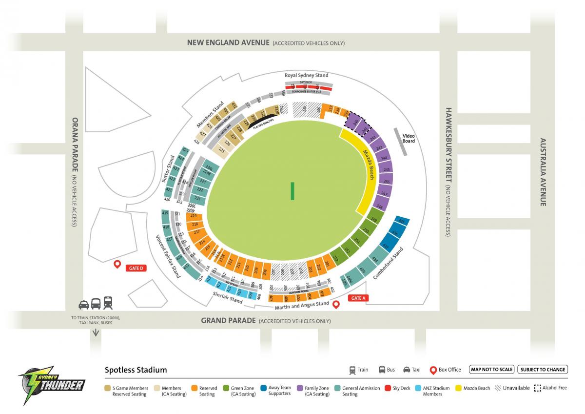 map of spotless stadium sydney