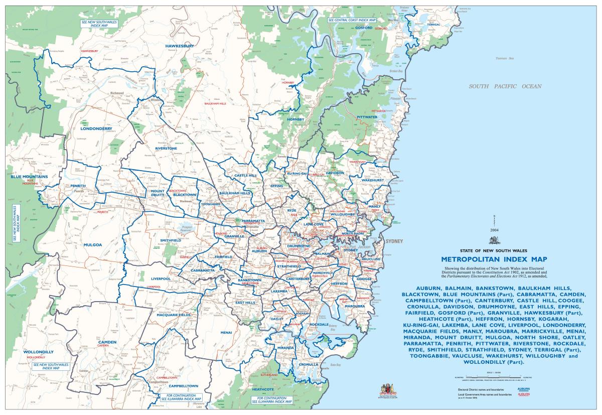 map of sydney metropolitan area