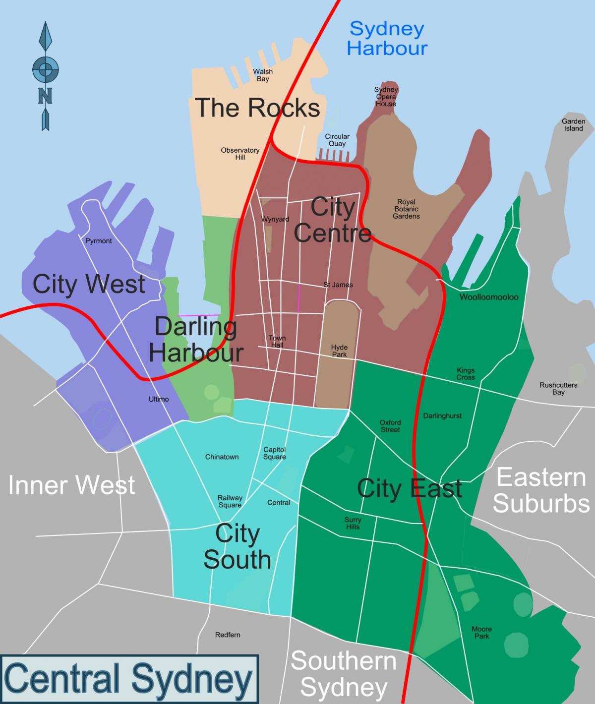 map of sydney neighborhoods