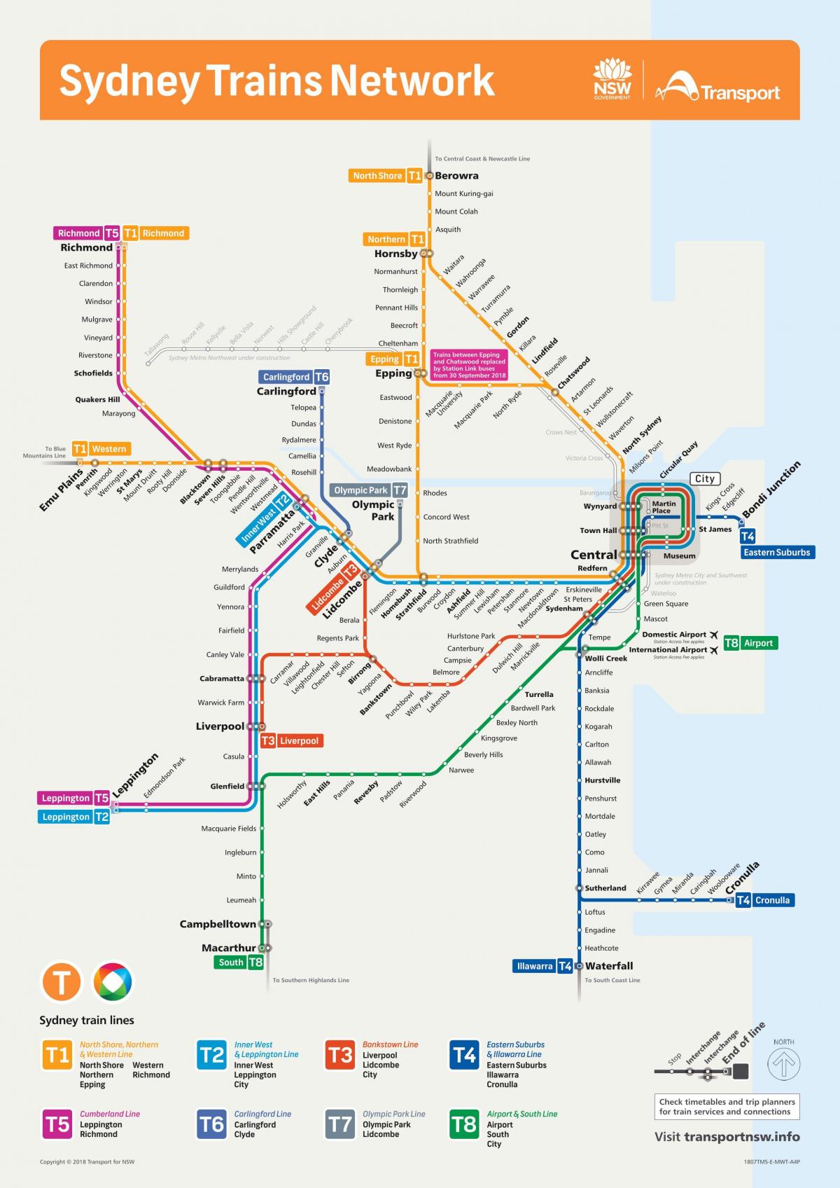 Sydney Subway System Map