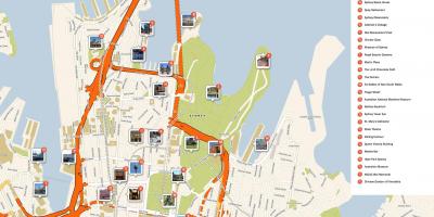 Tourist map of sydney