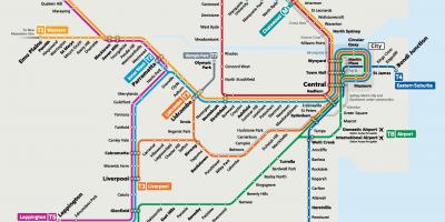 Sydney train line map